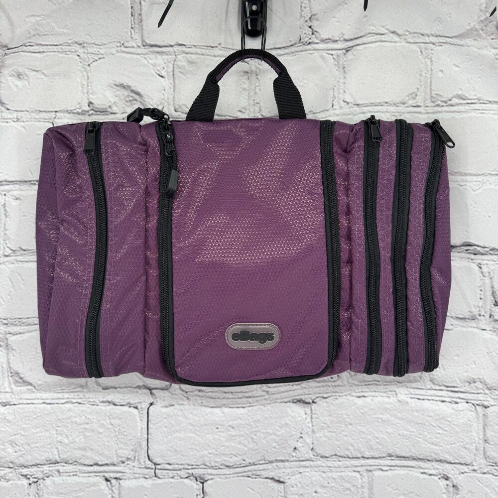eBags Pack-it-Flat Hanging Toiletry Kit Purple Travel Organizer